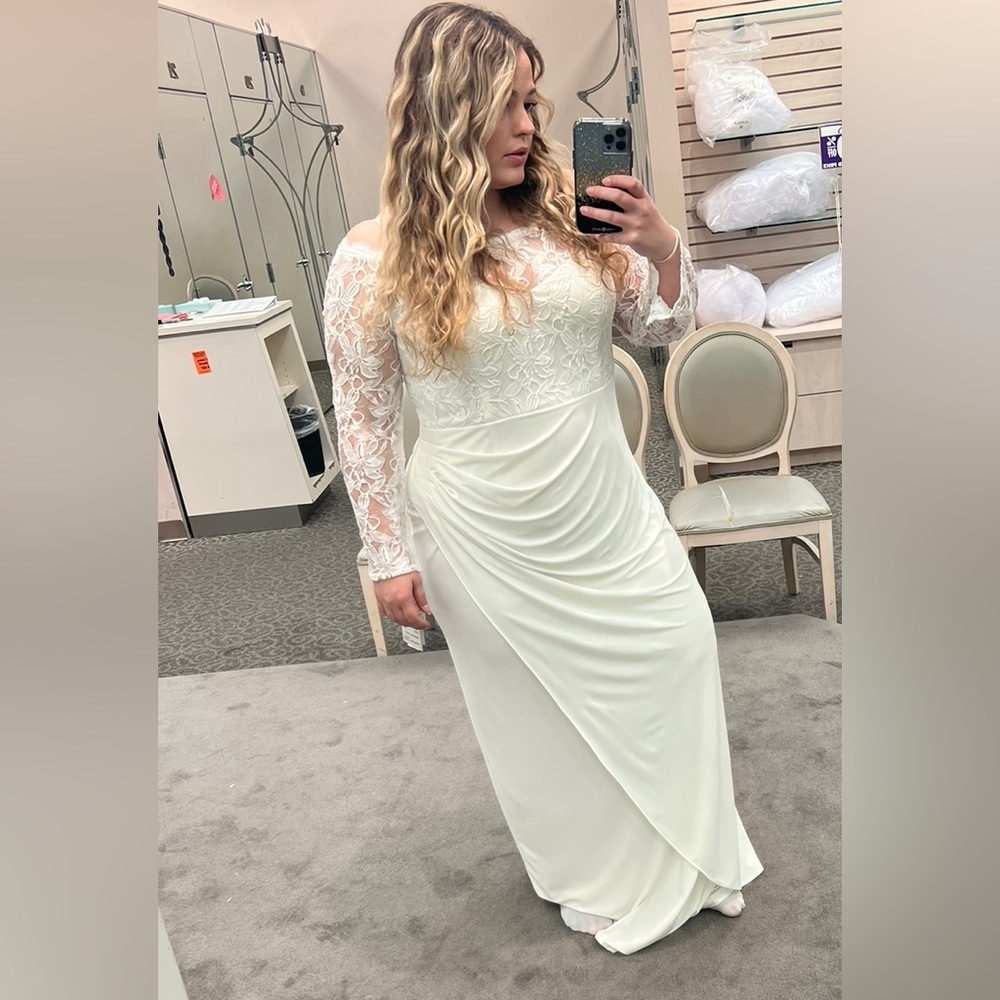 Off shoulder wedding/rehearsal dinner dress